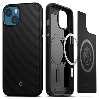 Bild av Spigen för iPhone 13 mini Skal Mag Armor MagFit Case Kompatibel med MagSafe Matte Black