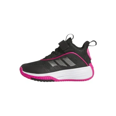 Bild av adidas Performance Ownthegame 3.0 Unisex Basketsko för barn, Storlek: 37 1/3, Core black/iron metallic/shock pink Textil/syntet