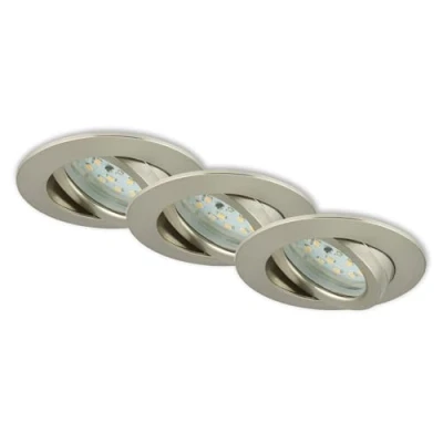 Bild av Briloner Vridbar LED inbyggnadsspot 3 pack matt nickel