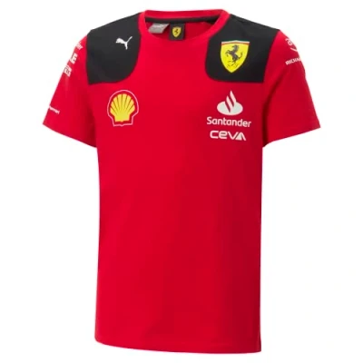 Bild av PUMA Scuderia Ferrari T shirt för barnutrustning 2023, Röd, 152