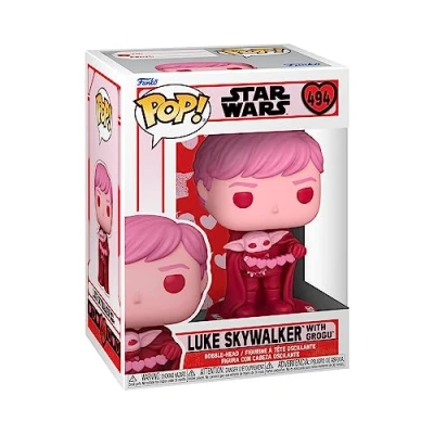 Bild av Star Wars Luke Skywalker avec Grogu Valentine Pop ! Vinyle