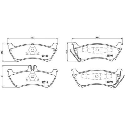 Bild av BREMBO P 50 044 Jeu de plaquettes frein contact signal d&#039;usure inclus avec clip piston accessoires MERCEDES BENZ: Classe ML