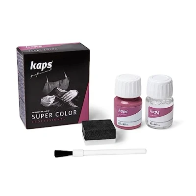 Bild av Kaps Dye Super Color + Preparera (25 ml vardera), Professionell läderfärg För Naturläder, Konstläder och Tyg, näring Reparation av Läderskor i Olika Färger (125 Fuchsia)