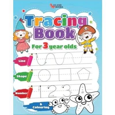Bild av Tracing book for 3 year olds: Numbers, Lines, Shapes and Colouring