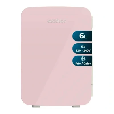 Bild av Cecotec Minikylskåp Bolero MiniColing 6L Bahamas Pink. Kapacitet 6 L, drift 12220 V, kompatibel med husvagnar, varm och kall funktion, justerbar temperatur från 5 C till 65