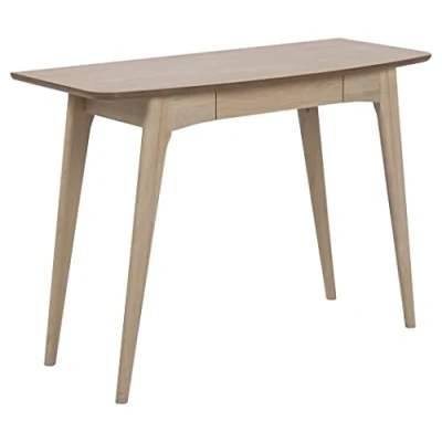 Bild av AC Design Furniture Konrad skrivbord med 1 Låda i Skandinavisk stil, för hemmakontor, arbetsrum, vitpigmenterad ekfanér, H: 74 x B: 105 D: 45 cm