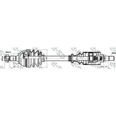 Bild av GSP 210026 Arbre de transmission A1 594 CITROËN: Berlingo / First I Van, I, Xsara 5 portes, PEUGEOT: Partner Van