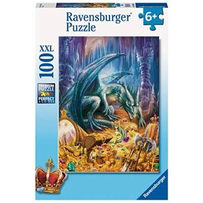 Bild av Ravensburger Barnpussel 12940 Grottdraken Fantasypussel för barn från 6 år, med 100 delar i XXL format