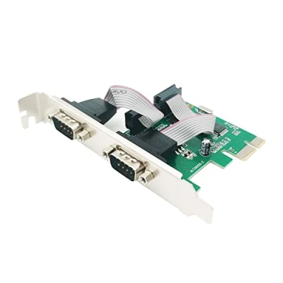 Bild av S SIENOC PCI Express E Dual RS 232 seriell port 2 DSUB9 DB9 styrenhet COM RS232 kort adapter kortadapter omvandlare