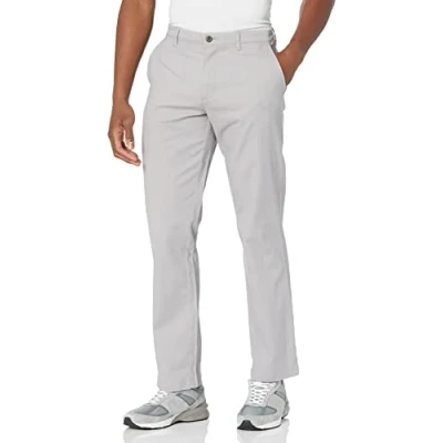 Bild av Amazon Essentials herr Classic Fit casual stretch chino byxa, ljusgrå, 32 B x 30 L