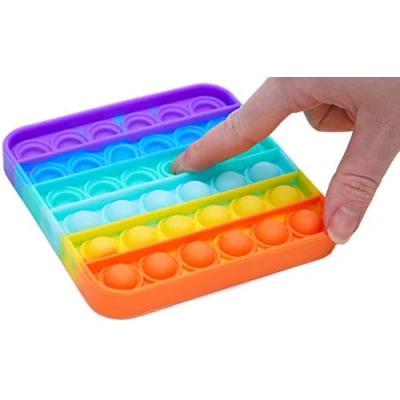 Bild av Toyland® tryckbubbla popbubbla sensorisk fidget leksak (regnbågsfyrkant)