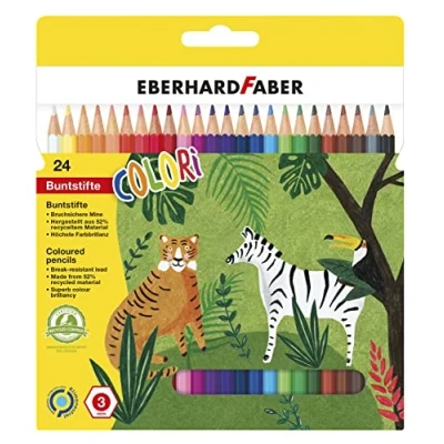 Bild av Eberhard Faber 514824 färgpennor set Colori, 24 jumbo i ergonomisk sexkantig form