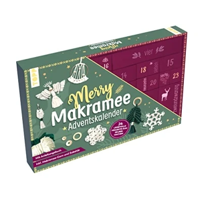 Bild av Adventskalender Merry Makramee: Material für 24 Makramee Projekte. Mit Anleitungsbuch