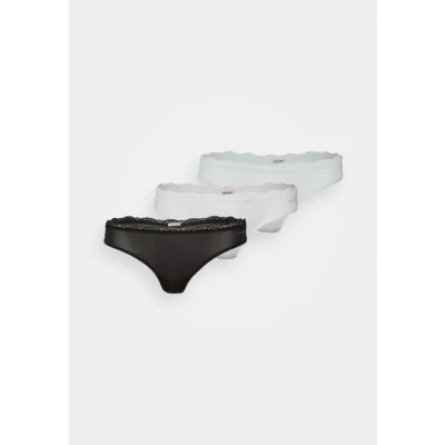 Bild av Calvin Klein Underwear Thong 3 PACK Stretch String, Storlek: Small, Black/white/moonlight jade