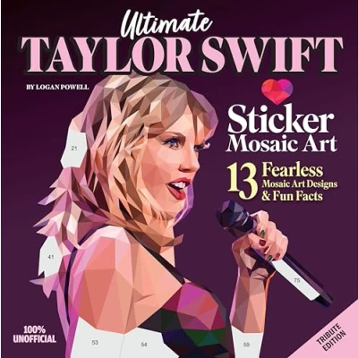Bild av Ultimate Taylor Swift Sticker Mosaic Art: 13 Fearless Art Designs &amp; Fun Facts
