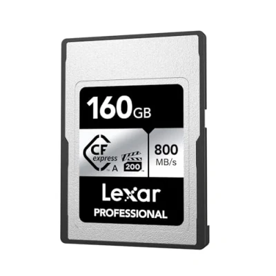 Bild av Lexar Professional SILVER Series CFexpress Type A Kort 160GB, CFe Upp till 800MB/s Läs, VPG200, 8K Video CF Kort, Minneskort Kompatibelt med Sony Alpha och FX kameror (LCAEXSL160G RNENG)