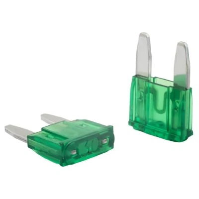 Bild av 5 stycken SeKi Mini platt pluggsäkring 30 A grön; bilsäkring 32 V/DC plattsäkring båt släpvagn lastbil husvagn