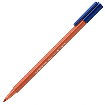 Bild av Staedtler 323 24 Fasermaler Triplus Farbe Dreikantschaft im Kartonetui, auswaschbar, circa 1 mm, 10 Stück, Scharlachrot