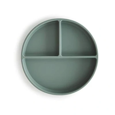 Bild av Mushie Silikontallrik med fack (Cambridge Blue)