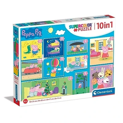 Bild av Clementoni Super Color Greta Gris Pussel 10 i 1