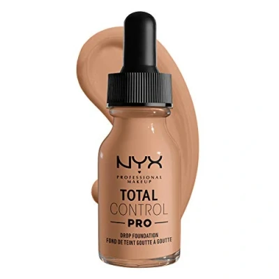Bild av NYX Professional Makeup Total Control Pro Drop foundation, exakt dosering, anpassningsbar, modulär täckning, vegansk formel, finish som en andra hud, 13 ml, nyans: medium buffé