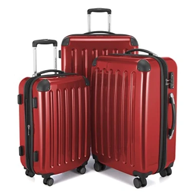 Bild av Hauptstadtkoffer Alex handbagage, 55 x 38 23 cm, TSA, 4 rullar, 42 liter, resväska, hårt skalfodral, rullväska, bagagebagage röd, Koffer Set, Resväska set
