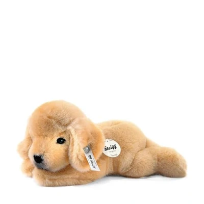 Bild av Steiff gosedjur liten vän Golden Retriever valp Lumpi, sött mjukisdjur med plastögon, barn, pojkar och flickor, plyschdjur, 22 cm, beige, 280160