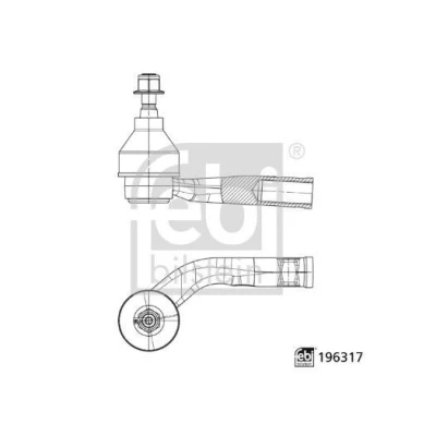 Bild av FEBI BILSTEIN 196317 Styrled framaxel vänster med låsmutter