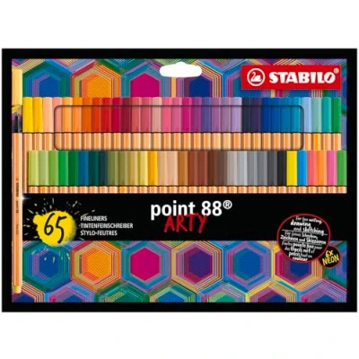 Bild av Fineliner STABILO point 88 ARTY 65 pack med olika färger, flerfärgad, 8865 21 20, Stycken