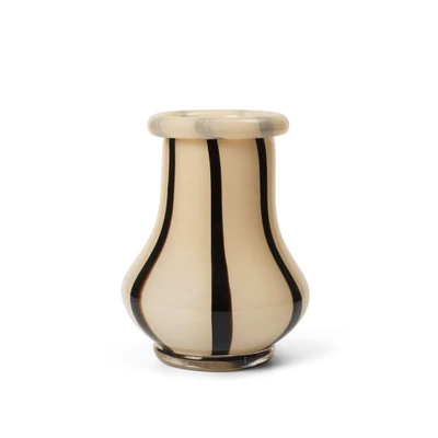 Bild av ferm LIVING Riban vas, beige, 19 cm, glas, munblåst