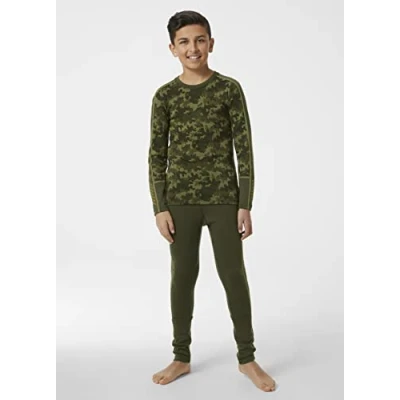 Bild av Helly Hansen Jr Graphic LIFA Merino Set Junior Unisex Utility Gre