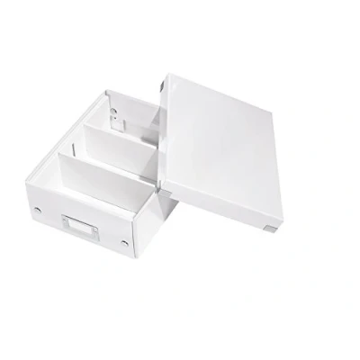 Bild av Leitz WOW Click and Store Förvaringsbox med avdelare, small, vit, 60570001