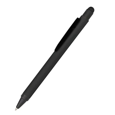 Bild av Online kulspetspenna Alu Stylus svart, tryckkulspetspenna av aluminium, utbytbar stor kapacitet gruva, skrivfärg med mjuk touch känsla, penna pekpennor, 1 styck
