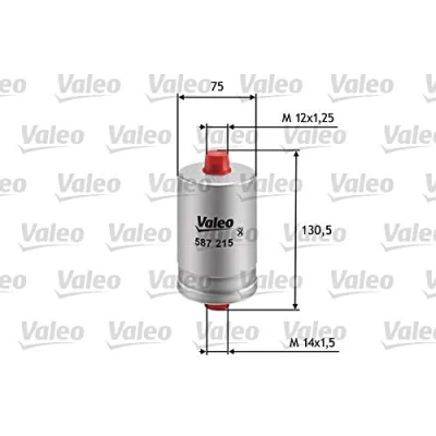 Bild av VALEO 587215 Filtre à Carburant vissé AUDI: A6 C5 Berline, A8 D2, A4 B5 Avant, PEUGEOT: 205 I 3/5 portes, 309 II portes