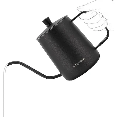Bild av Easyworkz Häll över vattenkokare i rostfritt stål Handdropp kaffekanna med lång smal pip, 600 ml