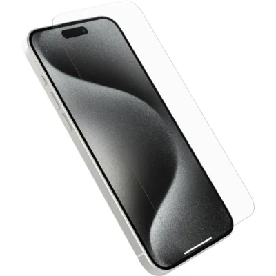 Bild av Otterbox Premium Glass skärmskydd för iPhone 15 Pro Max, härdat glas, avancerat repskydd, Klarar fall upp till 0,9m, Utan retailförpackning
