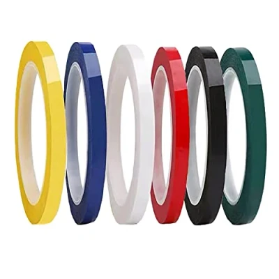 Bild av WUDQIJI whiteboard tejp 6 rullar 5 mm x 66 m graphic chart tape gridding självhäftande grafiskt band färger för konstmarkering hantverk (5 mm)
