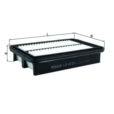 Bild av MAHLE ORIGINAL LX 4137 Filtre à air 47,5 155 231,5 Cartouche filtrante MAZDA: 3 3/5 portes, Berline