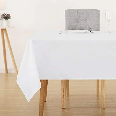 Bild av Deconovo bordsduk vattenavvisande lotuseffekt bordsduk, 137x200 cm, vit, 1 bit