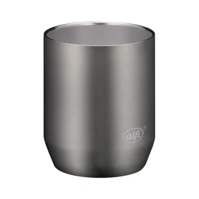 Bild av alfi mugg i rostfritt stål City Cup 280 ml, grå, kaffemugg hållbar, utan inre beläggning och fri från BPA, perfekt för kontor eller camping 5567.234.028, 1 styck (1 pack)