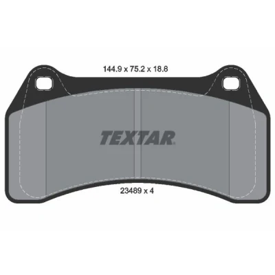Bild av TEXTAR 2348901 Jeu de plaquettes frein non préparé pour indicateur d&#039;usure JAGUAR: S Type, XJ Berline
