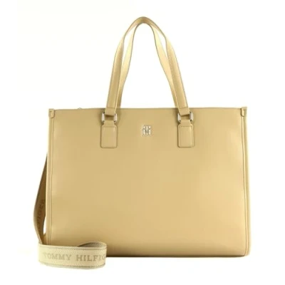 Bild av Tommy Hilfiger, Kvinnor, TH Monotype Tote, Beige, En storlek, Skörda vete, ledig