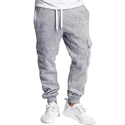 Bild av Southpole Herr aktiv jogging fleece cargobyxor träningsbyxor, Ljung grå (C, M