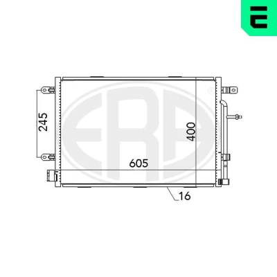 Bild av Kondensor, klimatanläggning, audi a4 b6, b6 cabriolet, b7, b7 avant, seat exeo, exeo st, 8E0 260 401 E, 26