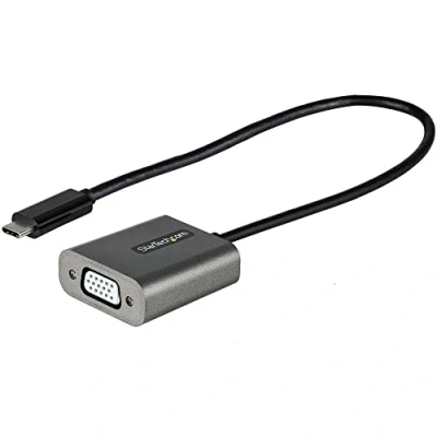 Bild av StarTech.com USB C to VGA Adapter 1080p Type Dongle (DP Alt Mode) Monitor/Display Video Converter Thunderbolt 3 Compatible 30 cm