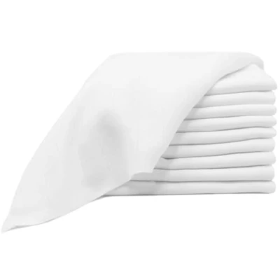 Bild av Zollner set med 10 musselinblöjor, bomull, 80x80 cm, vit, Ökotex