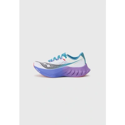 Bild av Saucony Endorphin PRO 4 Väglöparskor, Storlek: 42.5, White/shadow Textil/syntet