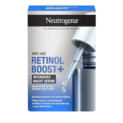 Bild av Neutrogena retinol Boost+ intensivt nattserum (30 ml), högkoncentrerat anti age ansiktsserum med för yngre och friskare hud