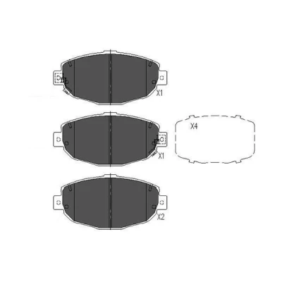 Bild av KAVO PARTS KBP 9072 Jeu de plaquettes frein avec indicateur d&#039;usure