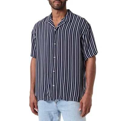Bild av JORLUKE Aruba Resort Shirt SS, Sky Captain/ränder: ränder, L